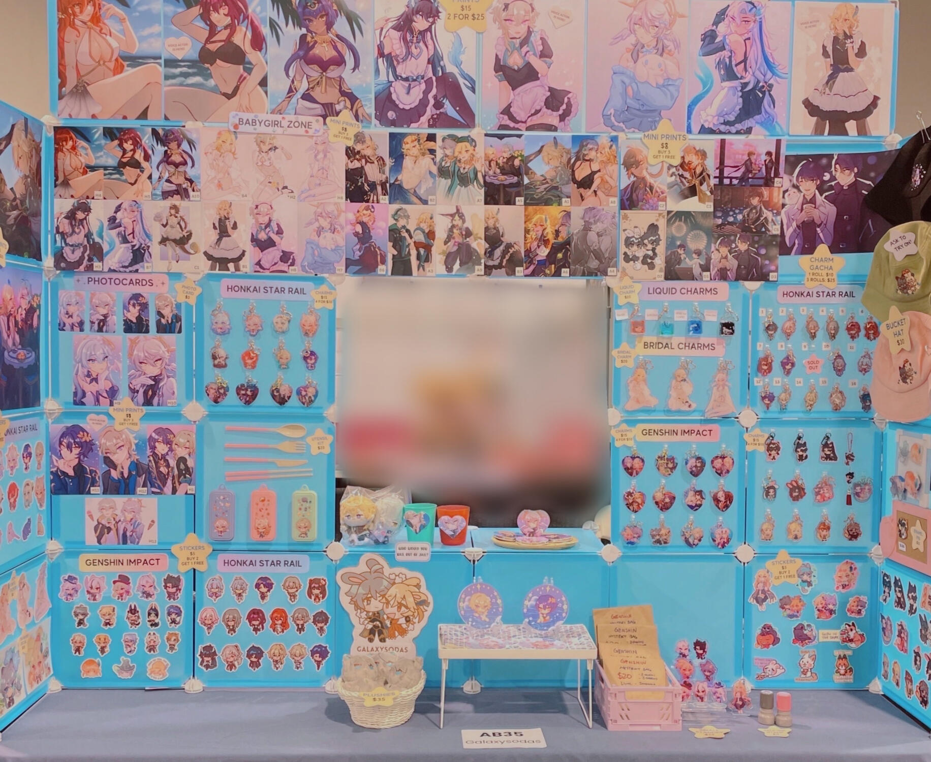 8ft artist alley table display